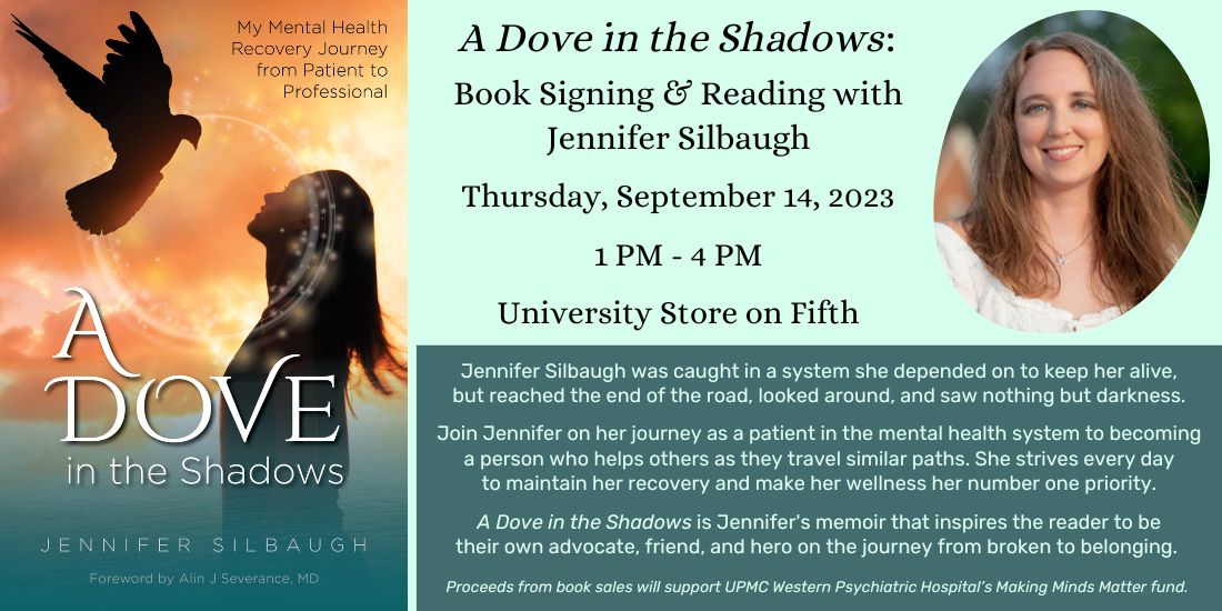 A Dove In The Shadows Jennifer Silbaugh book event banner