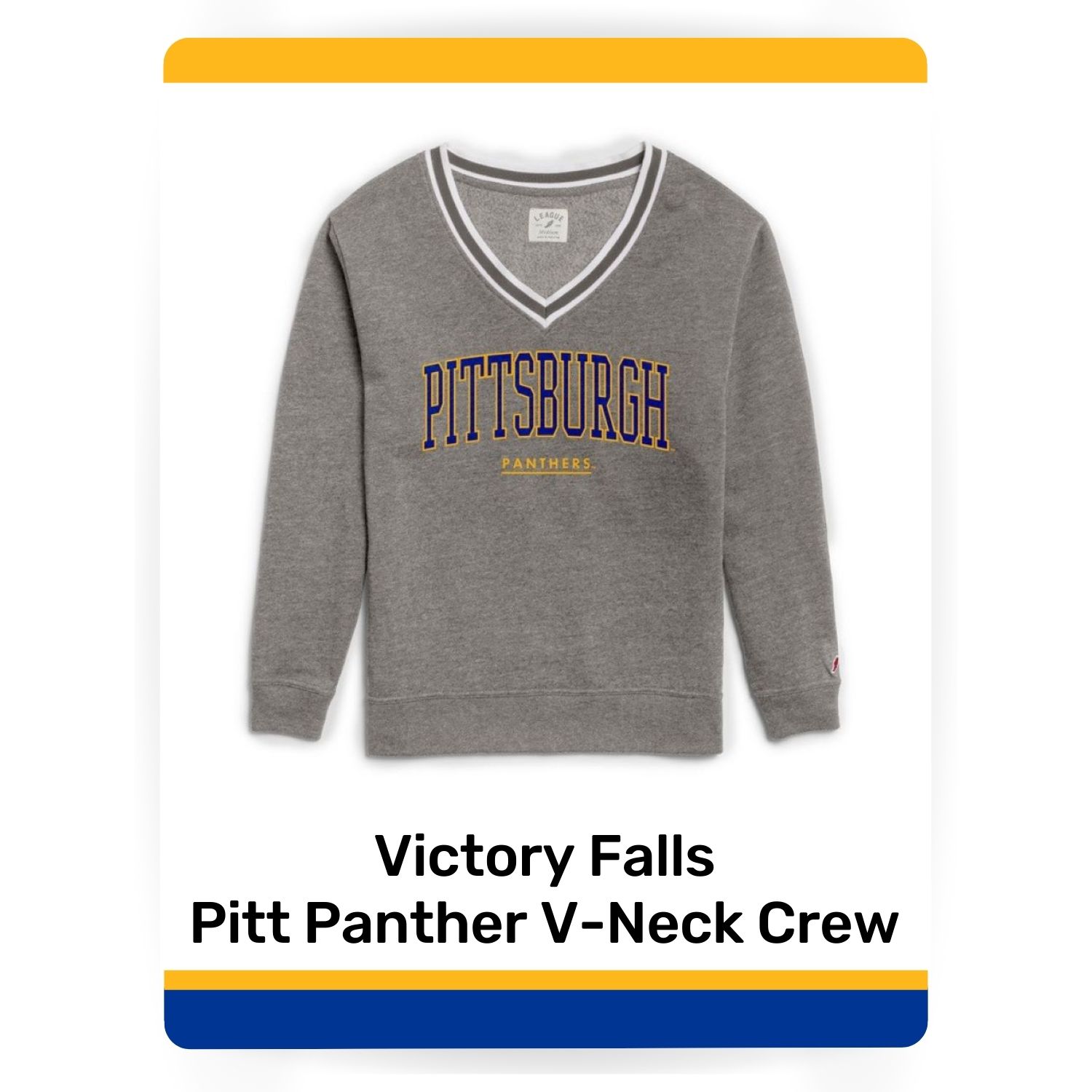 Victory Falls Pitt Panther V-Neck Crew