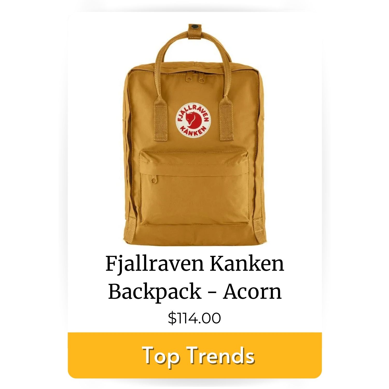 tech trends featured product fjallraven kaken backpack acorn 114 dollars